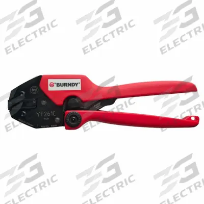 BURNDY Ratchet Crimper: YF-IDL/YF-ITL/YF-IWL/YFTW-DL Wire End Ferrules/YF-UIL, 26 to 1/0 AWG - Controlled-Cycle Wire Ferrule Crimpers