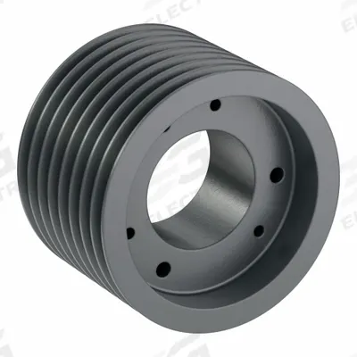 APPROVED VENDOR V-Belt Pulley: 3V530, 8 Groove, 5.3 in OD, Bushed Bore - Bushed-Bore Cast-Iron Wedge V-Belt Pulleys