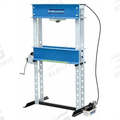 OTC Hydraulic Press: Air, H-Frame, 25 ton (MPN 1834). Key specifications — attr1088151: OTC. - Air-Operated H-Frame Hydraulic Presses