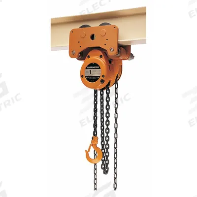 HARRINGTON Manual Chain Hoist: Push Trolley, 2,000 lb Lifting Capacity - Push Trolley Chain Hoists