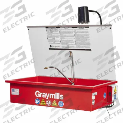 GRAYMILLS Drum Mount Solvent Parts Washer: For Solvent-Based Solution Base Type, Manual - Drum-Mounted Parts Washers