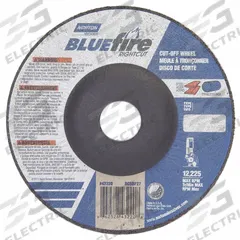 NORTON Depressed Center Cut-Off Wheel: Type 27, 5" x 1/16" x 7/8", Zirconia Alumina, 24 Grit (MPN 66252843220). Key specifications — Series: BlueFire RightCut; Brand: NORTON.