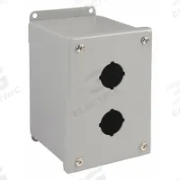 WIEGMANN Push Button Enclosure: 30mm, 2 Holes, Carbon Steel, NEMA 4 (MPN PBXD2). Key specifications — attr211299: WIEGMANN; attr1043605: Washdown-Corrosion-Resistant.