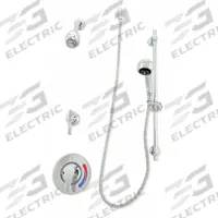 ZURN Shower Faucet: Temp Gard III Z7301, 2.5 gpm Fixed Showerhead Flow Rate, Polished Chrome Finish (MPN Z7301-SS-MT-DV-2P-HW). Key specifications — attr1163385: Stainless Steel; attr1172819: Temp Gard III Z7301.