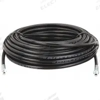 Sewer Hose: 1/4 in ID, 100 ft Lg, Synthetic Rubber, Black, 1/4 in x 1/4 in Fitting Size, MNPT x MNPT (MPN AR686200002). Key specifications — Hose Cover Material: Synthetic Rubber; Fitting Type: MNPT x MNPT; Hose Color: Black; Hose Configuration: Coupled Assembly; Brand: APPROVED VENDOR.
