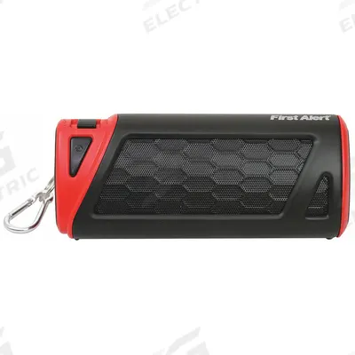 FIRST ALERT Speaker: 3 1/4 in Overall Wd, 3 in Overall Ht, 5V DC - Desktop Speakers
