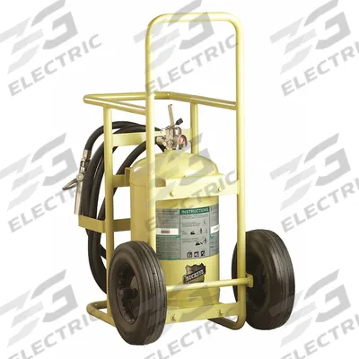 BUCKEYE Wheeled Fire Extinguisher: 65 lb Extinguisher Capacity, 4A:60B:C - Wheeled Class ABC Fire Extinguishers