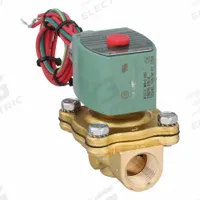 REDHAT Solenoid Valve: 2-Way, Normally Closed, 1/2 in Pipe Size, 110V AC/120V AC, Watertight (MPN 8210G002LF 120/60, 110/50). Key specifications — Pipe Size: 1/2 in; Voltage: 120V AC; Brand: REDHAT; Coil Enclosure: Watertight.