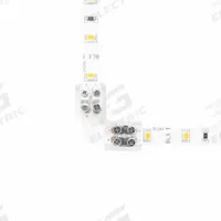 90° Tape Light Corner Connector: 1.02 in Lg, 90° Corner Connector/Screw Terminal/Tape-to-Tape (MPN DI-TB8-90-TTT-1). Key specifications — Minimum Wire Gauge: 20 AWG; Brand: DIODE LED; Product Type: Tape Light Connector; Connection Type: Tape-to-Tape; Maximum Wire Gauge: 16 AWG.