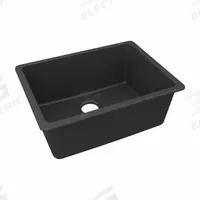 ELKAY Sink: 24 5/8 in Overall Lg, 18 1/2 in Overall Wd, 9 1/2 in Bowl Dp, 22 3/8 in Bowl Lg, 1 Bowls (MPN ELGU2522MB0). Key specifications — Brand: ELKAY; Color Family: Black.