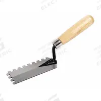 WESTWARD Notched Trowel: Blade Shape Square, Handle Material Wood (MPN 13A580). Key specifications — attr1004970: Notched Trowel; attr1008719: Square; attr1008724: Wood; attr1008729: Carbon Steel; attr1004969: WESTWARD.