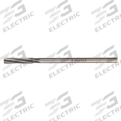 YANKEE Chucking Reamer: 0.246 in Dia, D, Spiral Flute, LH - Left-Hand Spiral-Flute High-Speed Steel Chucking Reamers