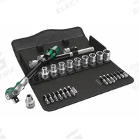 WERA Socket Wrench Set: 1/2 in Drive, 28 Piece, 6-Point, SAE, 3/8 in to 13/16 in (MPN 05004079001). Key specifications — attr1224269: 1/2 in; attr1204638: Drive Tools Included; attr1227399: Zyklop; attr1204650: 3/8 in to 13/16 in; attr1204658: 14 Bits; attr1204673: Socket Bits Not Included; attr1204681: Wrenches Not Included; attr1204688: WERA.