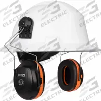 PIP Passive Earmuff: Hard Hat-Mounted Earmuff, Passive, 25 dB NRR, Foldable, Dielectric, Foam, 1 PR (MPN 263-V2FB). Key specifications — Includes: Full Brim; Sub-brand: PIP; Style: Foldable; Dielectric: Yes; Electrically Insulated: Yes; Cushion Material: Foam; Series: V2™; Cup Color_Original: Black/Orange.