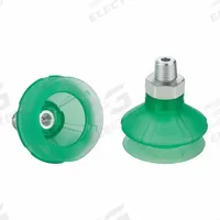 SCHMALZ Vacuum Pad Assembly: 1.5 Folds, 1/4 in NPT, 48 mm Pad Dia, Elastodur ED, Green, 65 A, SPB1 (MPN 10.01.06.04958). Key specifications — attr1019194: 10.01.06.04958; attr1019196: SCHMALZ; attr1019197: 65 A.