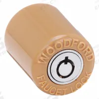 WOODFORD MFG. Stem Lock: Brass, Mfr Part # SL-17, (2) Keys/Cylinder Lock (Brown)/Locking Nut/Tee Key. Key specifications — Includes: Locking Nut; Product Type: Stem Lock; Brand: WOODFORD MFG.; Compatible with Manufacturer Model Number: 30; Manufacturer Part Number: SL-17.