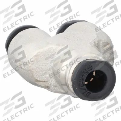 AIGNEP USA Push-Fit Wye Fitting: 5/16 in OD x 5/16 in OD x 5/16 in OD Size, Nickel - Nickel-Plated Brass Tube Fittings