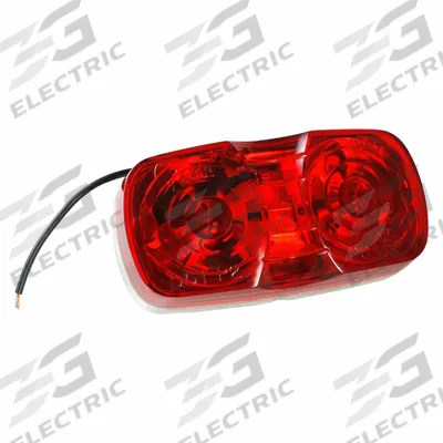 GROTE Clearance Marker Lamp: Clearance Light, Incandescent, Rectangular, Red - Clearance Lights
