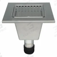 ZURN Floor Sink Liner: 12 3/8 in Overall Wd, 7 3/4 in Sump Dp, 2 in Nominal Pipe Size, Square (MPN Z1901-RL2). Key specifications — Color: Silver; Grate Material: Stainless Steel; Brand: ZURN; Grate Opening Type: Full Grate; Finish: Unfinished.