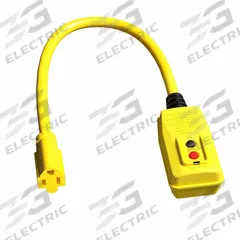 APPROVED VENDOR Plug-In GFCI: Manual Reset, 1 1/10 ft Lg, 12/3, 5-15P Plug, 15 A Current, 125V AC (MPN 875LC9). Key specifications — NEMA Plug Configuration: 5-15P; NEMA Receptacle Configuration: 5-15R; Brand: APPROVED VENDOR; Voltage: 125V AC.