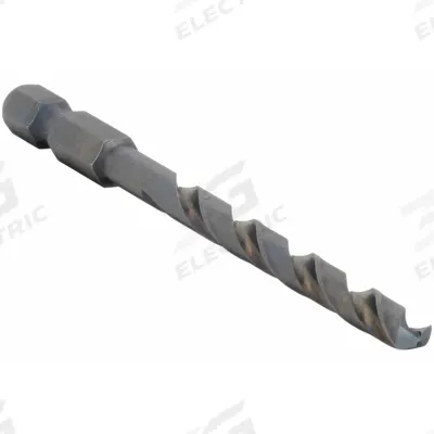 BOSCH Hex Shank Drill Bit: 1/4", 135° Split Point, Black Oxide HSS - Bosch Impact Tough Drill Bits