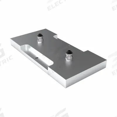 VEKTEK Fixture Plates: Steel, Rectangular, 18.5 lb Wt, 150 mm W x 300 mm L x 47.4 mm H - Zero Point System Fixture Plates