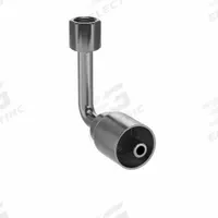 PARKER Hydraulic Crimp Fitting: Steel x Steel, 90° Long Elbow, -6 For Hose Dash Size, JIC x Crimp (MPN 14143-6-6). Key specifications — Fitting Gender: Female x Genderless; Fitting Connection Type: JIC x Crimp; Thread Size: 9/16"-18; For Hose Dash Size: -6; Brand: PARKER.