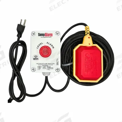SUMP ALARM High Water Alarm: High Level, 120V AC, Auto/Manual, 90 dB, Audio/Visual - Wi-Fi Enabled Liquid-Level Alarms