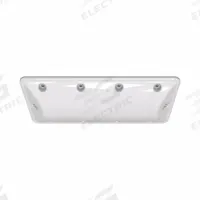 Surface Mount Fixture: 7,400 lm, 4000K, 80 W, 120/277V AC, Polycarbonate, 2 ft Lg, 11 5/8 in Wd (MPN 080GDL40CMNVHPC00SA0001). Key specifications — Voltage: 120/277V AC; NEMA Enclosure Rating: 4; Housing Material: Polycarbonate; Color Temperature: 4000K; Brand: IRONCLAD; Emergency Battery Backup: No.