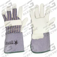 MCR SAFETY Leather Gloves: L ( 9 ), Cowhide, Premium, Glove, Full Finger, Gauntlet Cuff, 12 PK (MPN 1936L). Key specifications — Brand: MCR SAFETY; Glove Back Color: Beige; Glove Back Material: Cotton Canvas; Glove Liner Material: Cotton Fleece; Oil Resistant: No; Reflective Backing: No; Includes Double Palm: No.