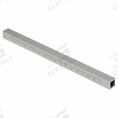 OTTO GANTER Square Tube: 100 mm Lg With Scale - Sensor & Conveyor Rail Mounting Kit Components