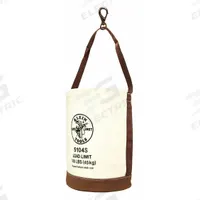 KLEIN TOOLS Bucket Bag: 17 in H, Off-White, Canvas, 1 Pockets, Open Top (MPN 5104S). Key specifications — attr1118525: KLEIN TOOLS; attr1125037: Off-White; attr1118507: Single Handle With Snap Hook; attr1125041: Canvas; attr1203718: Yes.