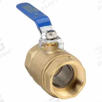 APPROVED VENDOR Manual Two-Way Ball Valve: 1 1/4 in, Brass, Straight, FNPT x FNPT, Two-Piece, Lever (MPN GG-F600-125). Key specifications — Brand: APPROVED VENDOR; Handle: Lever.