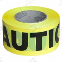 APPROVED VENDOR Barricade Tape: 1,000 ft Lg, 3 in Wd, Caution Legend, Polyethylene, Yellow Color (MPN Y175M31000C-12). Key specifications — attr981695: Caution; attr981696: Black; attr377522: APPROVED VENDOR.