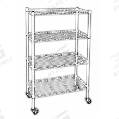 APPROVED VENDOR Wire Shelving Unit: 48 in x 18 in x 68 in, Dry, Split Sleeve, 4 Shelves - Mobile Wire Shelving for Dry Use