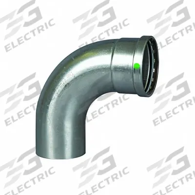 VIEGA PROPRESS Crimp Elbow Fitting: 3 in CTS x 3 in CTS Size, 90° Elbow, Press-fit x FTG - Potable Water Stainless Steel Press Tube Fittings
