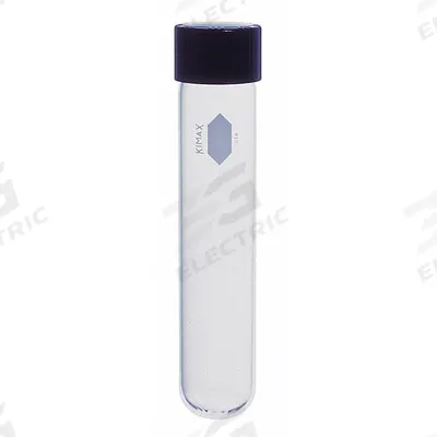 KIMBLE Culture Tube: 160 mL, Culture Tube, 38 mm Body Dia, 200 mm Overall Ht, Colorless - Glass Culture Tubes