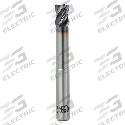 OSG Corner Chamfer End Mill: Carbide, TiAlN Coated, 4 Flute, 5/8" Mill Dia - Reduced-Neck Fast-Cutting Carbide Corner-Chamfer End Mills for Stainless Steel & Super Alloys