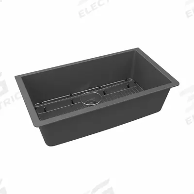 ELKAY Sink: 33 in Overall Lg, 18 1/2 in Overall Wd, 9 1/2 in Bowl Dp, 30 1/4 in Bowl Lg - One-Bowl Counter-Mounted Kitchen & Bar Sinks without Faucets