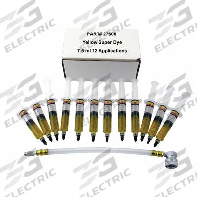 SUPERCOOL Dye Syringes Kit: A/C Dye Syringe, Plastic, 13 Pieces - A/C Dye Syringe Kits