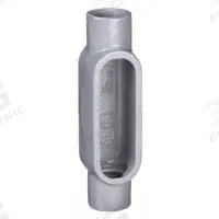 Conduit Outlet Body: Iron, 3/4 in Trade Size, C Body, 7 cu in Body Capacity, Threaded Hub (MPN C27). Key specifications — Finish: Powder Coated; For Use With: IMC; Brand: HUBBELL KILLARK; Hub Style: Threaded; Mfr. Series: Duraloy 7.