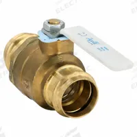 APOLLO Manual Two-Way Ball Valve: 1 1/4 in, Brass, Straight, Press x Press, Full Port Ball Port (MPN 77VLF10601). Key specifications — Brand: APOLLO; Handle: Lever.