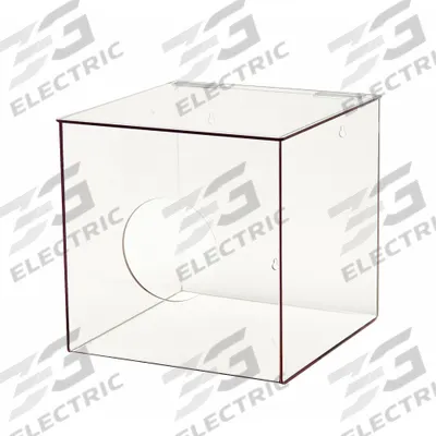 CONDOR Protection Dispenser: Table/Wall, 11 5/8 in x 12 1/8 in x 11 3/4 in, PETG - Hinged Top Dispensers for Bulk Protective Clothing