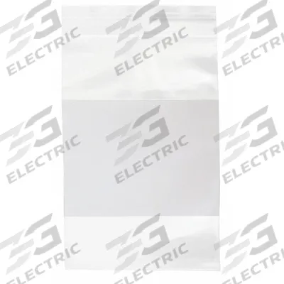 APPROVED VENDOR Reclosable Bag: 4 mil Thick, 4 in Wd, 6 in Lg, Hang Hole Not Included - White Block Reclosable Poly Bags