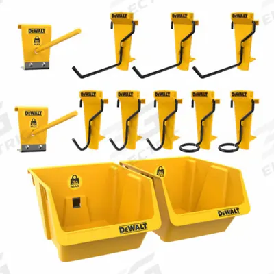 DEWALT Tough System Workshop Storage Kit: 6 in W x 5 7/16 in H x 7 1/2 in L - Tough System Storage Hooks & Holders