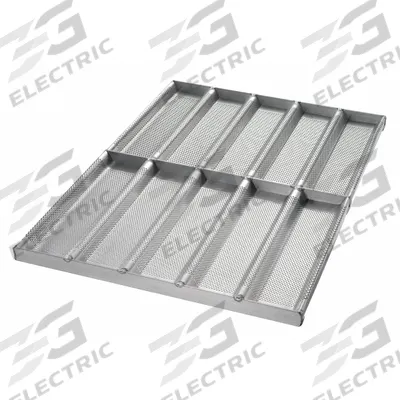 CHICAGO METALLIC Sub Sandwich Roll Pan: Aluminized Steel, 10 Slots, 17 3/4 in Overall Wd - Bun & Roll Pans