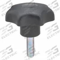KIPP Hand Knob: 7 Point, Plastic w/ Steel Thread, M10 Thread, 30 mm Thread Lg, 63 mm Dia (MPN K0155.4102X30). Key specifications — Brand: KIPP.