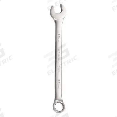 WESTWARD Combination Wrench: Alloy Steel, Satin, 23 mm Head Size, 11 7/8 in Overall Lg - Metric 12-Point Combination Wrenches