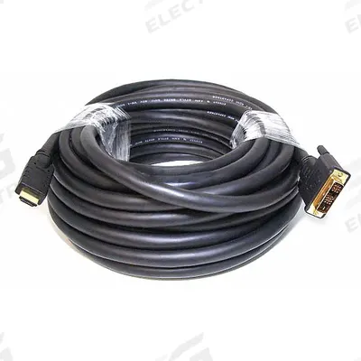 MONOPRICE Adapter Cable: 50 ft Overall Lg, PVC, Black, Shielded, Commercial - HDMI Male to DVI-D Male Cables