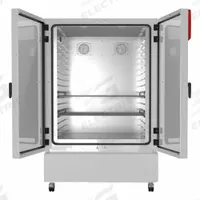 BINDER Environmental Chamber: 0.04 cu ft Capacity, 45 7/100 in x 49 21/100 in x 75 39/50 in (MPN 9020-0373). Key specifications — Temperature Accuracy Tolerance: +/-0.1 @ 40°C; Temperature Uniformity: +/-0.3 @ 40°C; Manufacturer Part Number: 9020-0373; Brand: BINDER; Voltage: 200/240V; Humidity - Maximum: 80%; Humidity - Minimum: 20%.